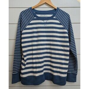 Classic Nautical Stripe Cozy Pullover Eddie Bauer Women's Large